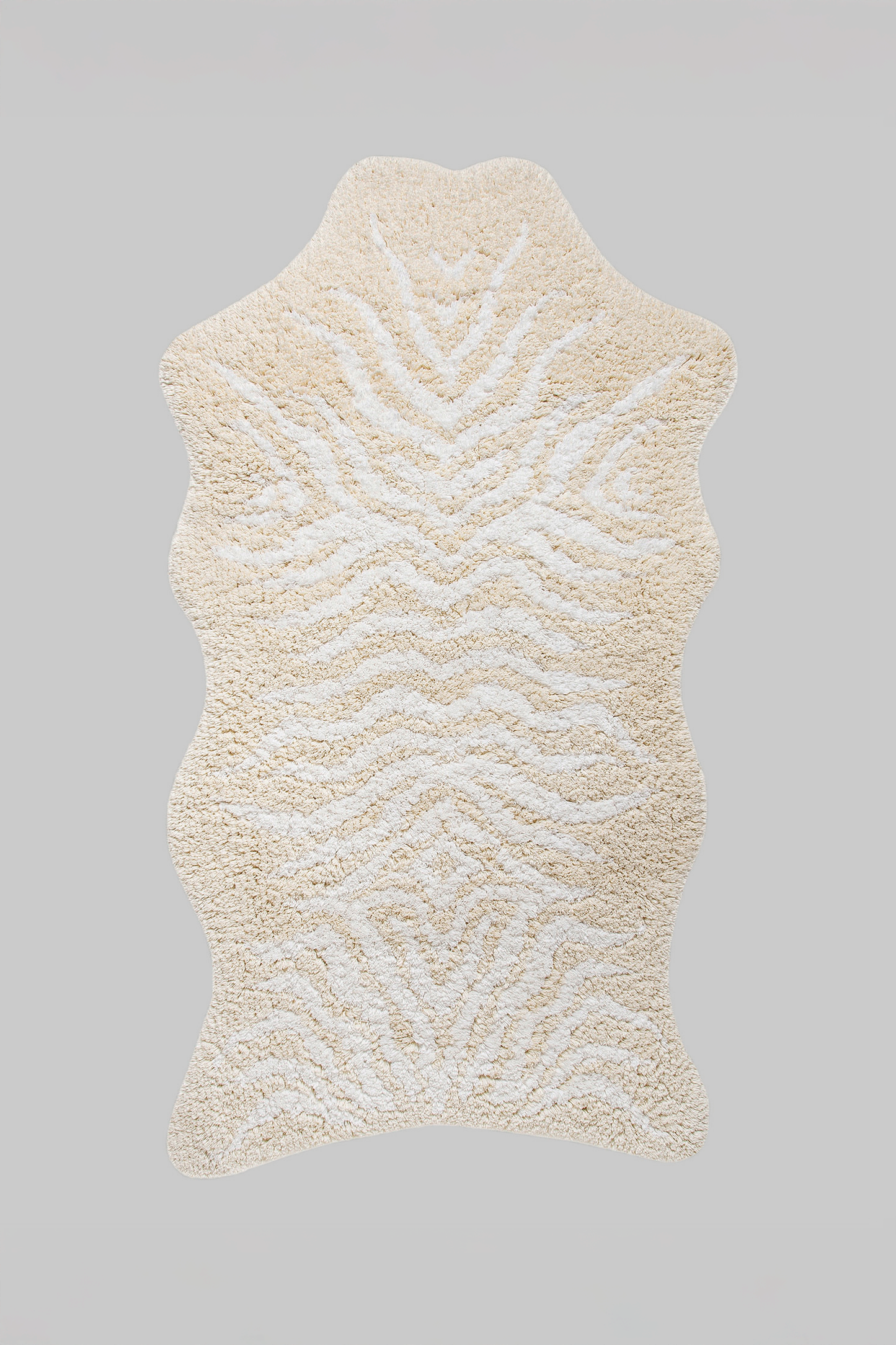 ALFOMBRA DE BAÑO MOUNTAIN ZEBRA WHITE/NATURAL