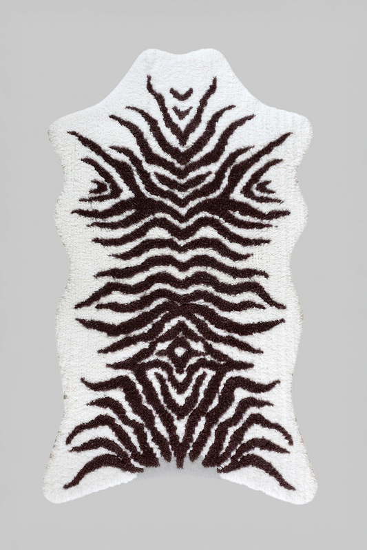 ALFOMBRA DE BAÑO MOUNTAIN ZEBRA WHITE/GREY
