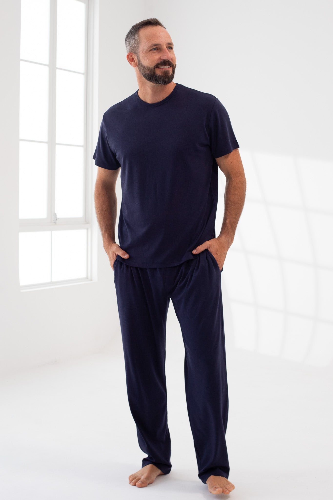 Pantalón Piero 100% algodón Premium - Sólido Azul