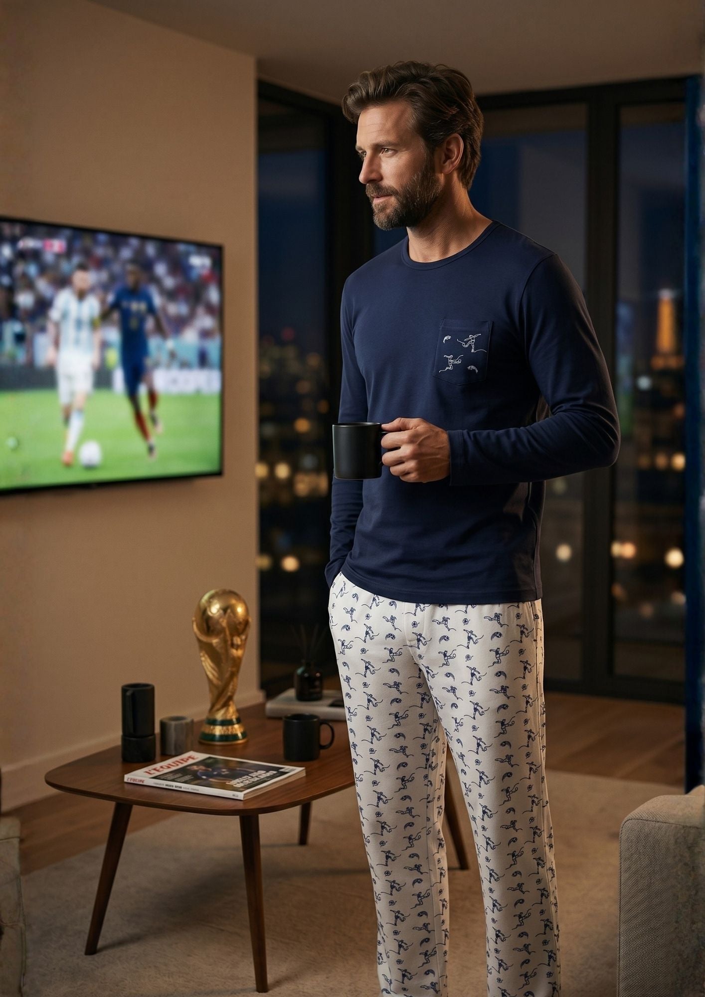 Pijama Piero Pantalón 100% algodón Premium - Pasión que une Generaciones