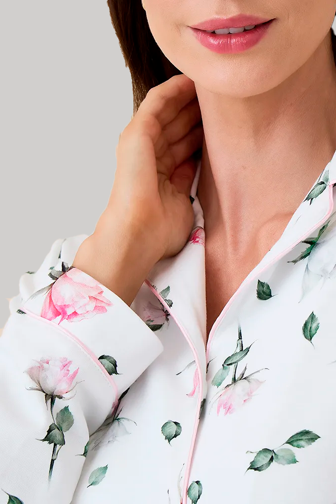 Pijama Monalisa Pantalón 100% algodón Premium - Romantic Roses Collection