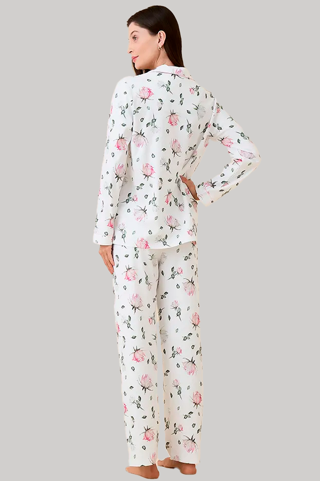 Pijama Monalisa Pantalón 100% algodón Premium - Romantic Roses Collection