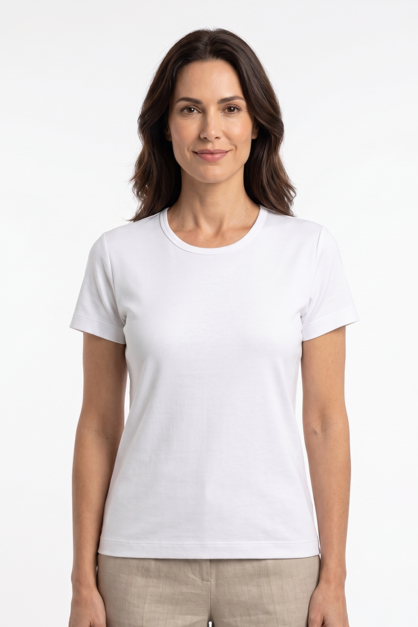 Polo Chiara manga Corta Blanco 100% algodón pima premium