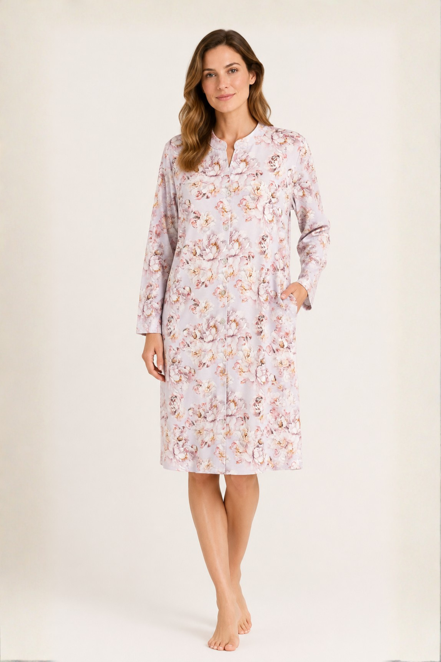 Camisón Florencia Corto 100% algodón Premium - Peony Collection