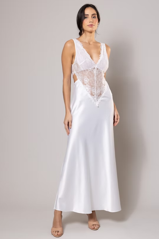 Camison Largo Belle Off White - Bride Collection