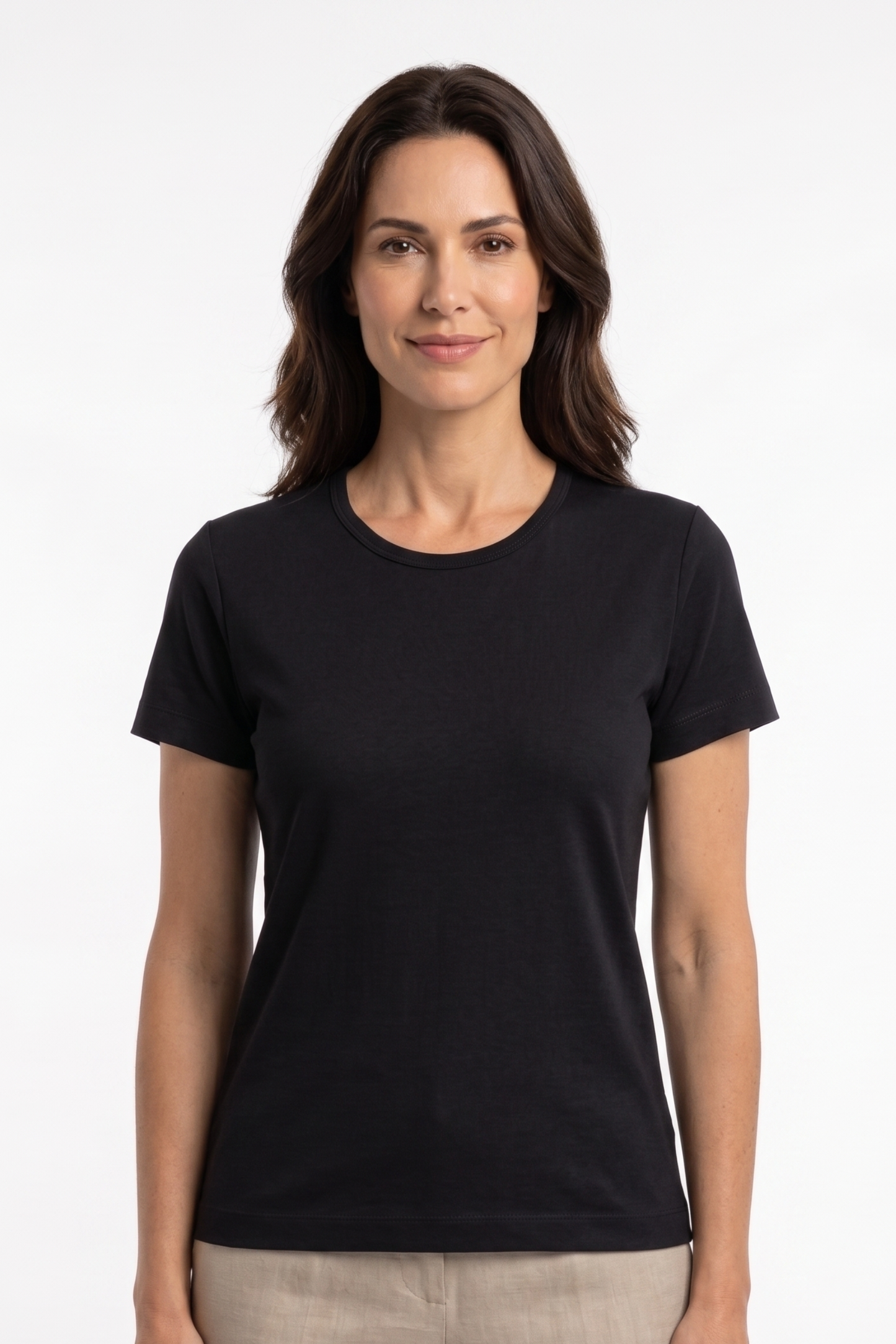 Polo Chiara manga Corta Negro 100% algodón pima premium