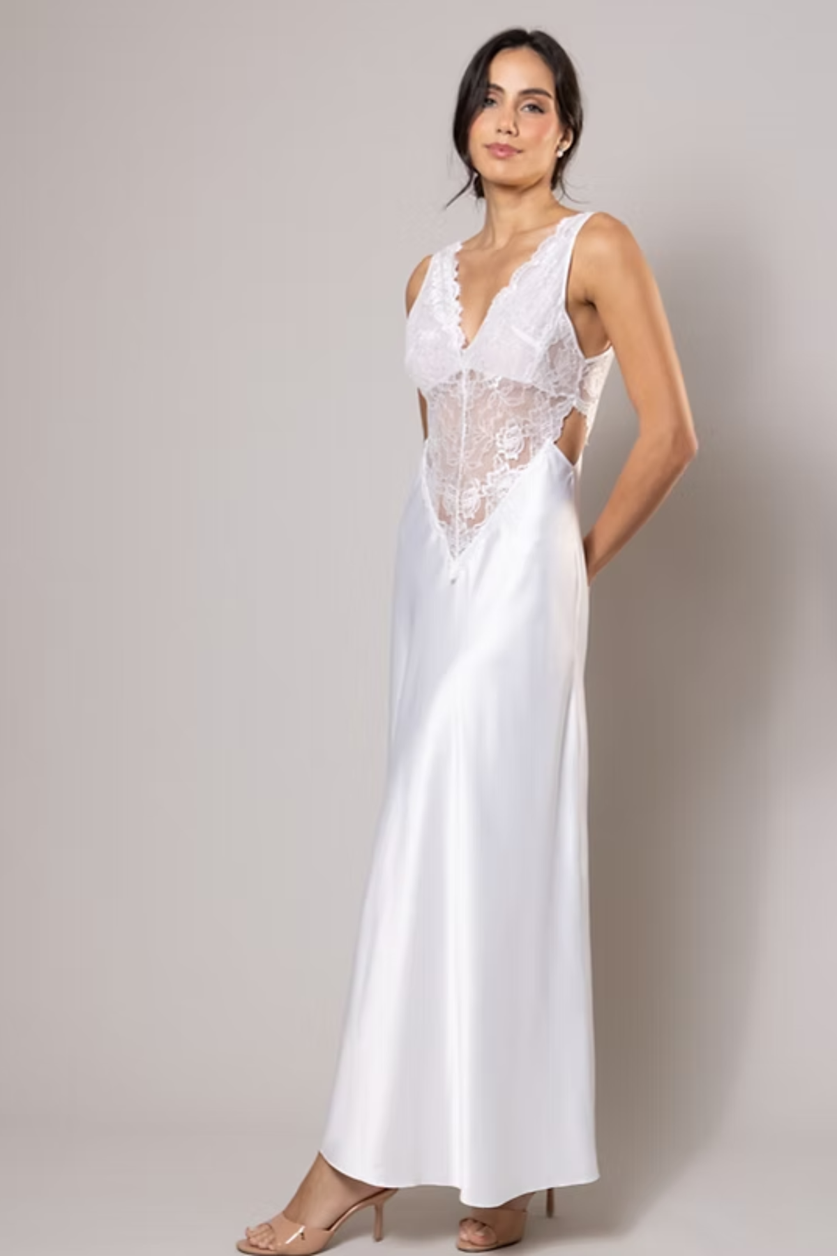 Camison Largo Belle Off White - Bride Collection