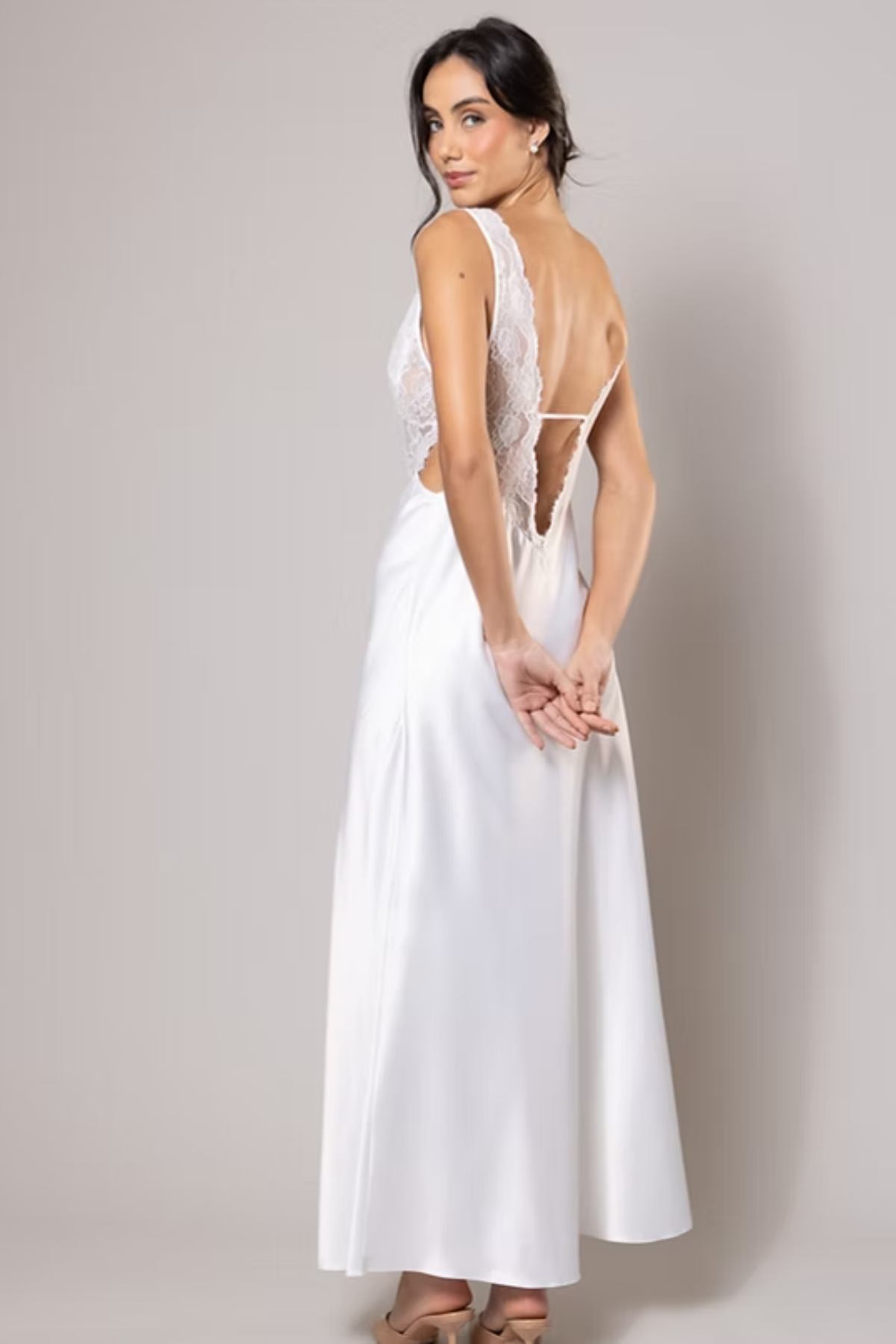Camison Largo Belle Off White - Bride Collection