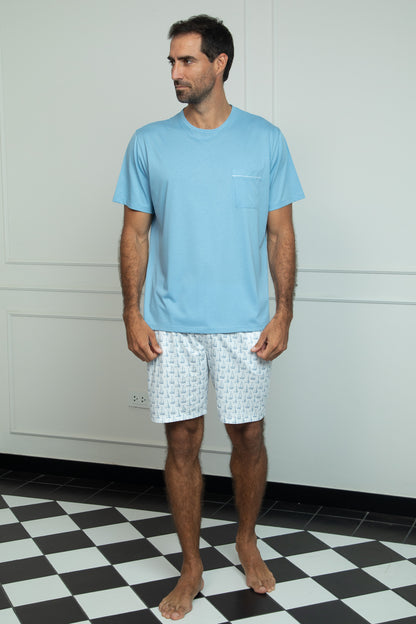 Pijama Piero Short 100% algodón Premium - Barca Vela Collection