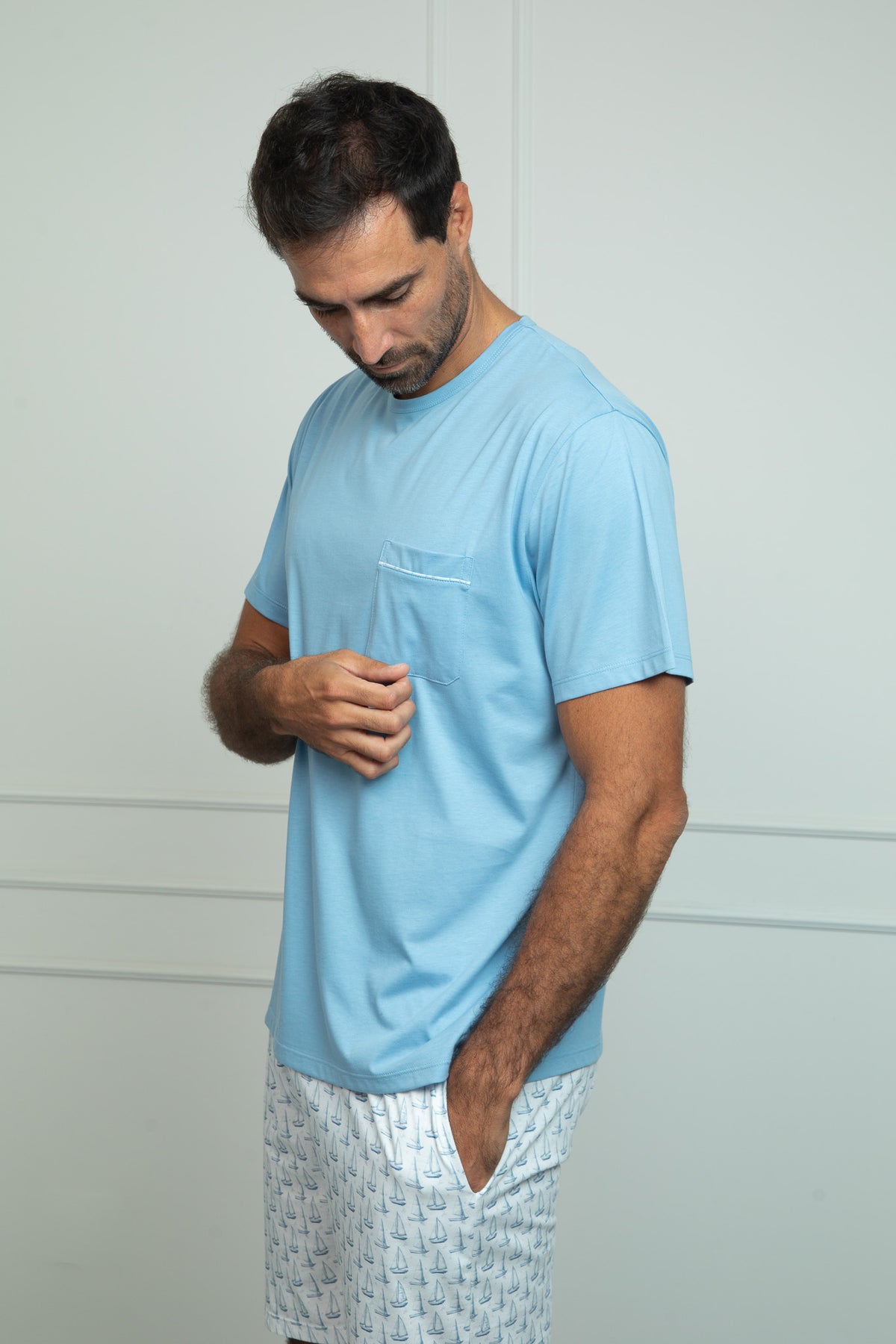 Pijama Piero Short 100% algodón Premium - Barca Vela Collection