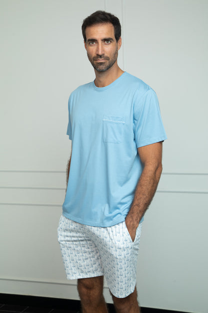 Pijama Piero Short 100% algodón Premium - Barca Vela Collection