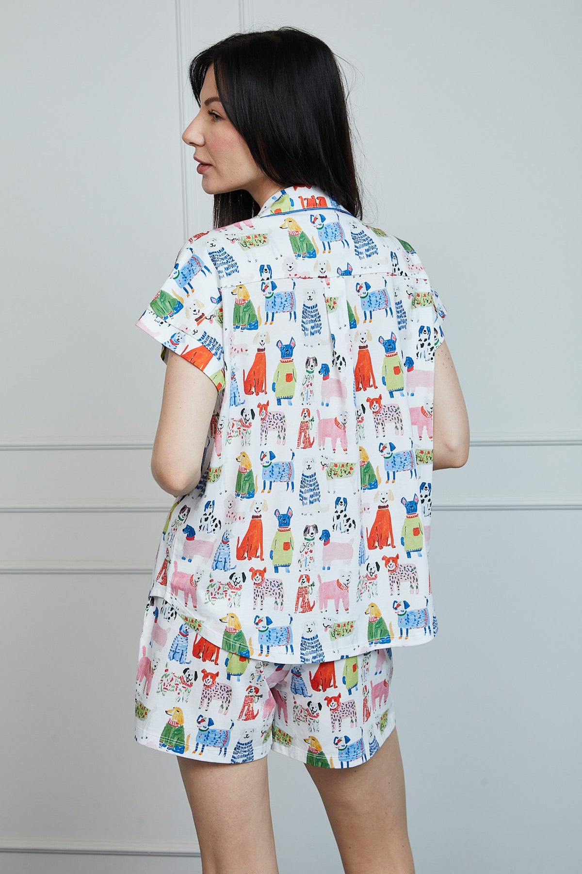 Pijama Claire Short 100% algodón Premium - Peludos Collection