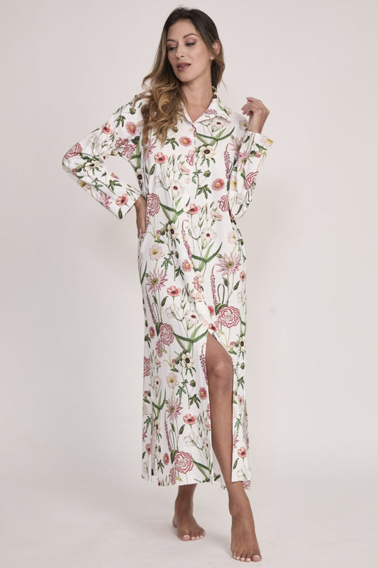 Camisón Luana Largo 100% algodón Premium - Floreale Collection