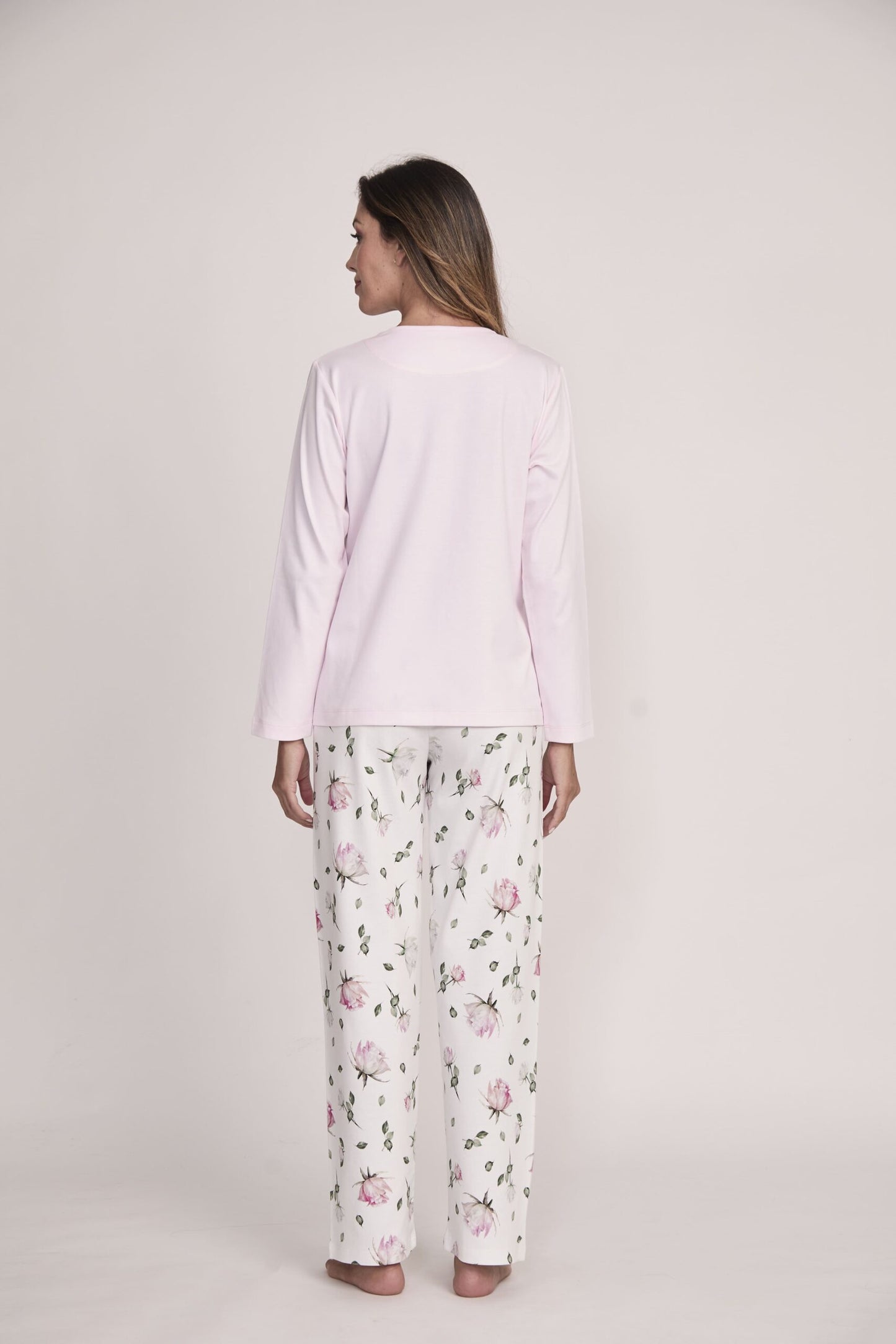 Pijama Mariana Pantalón 100% algodón Premium - Romantic Roses Collection