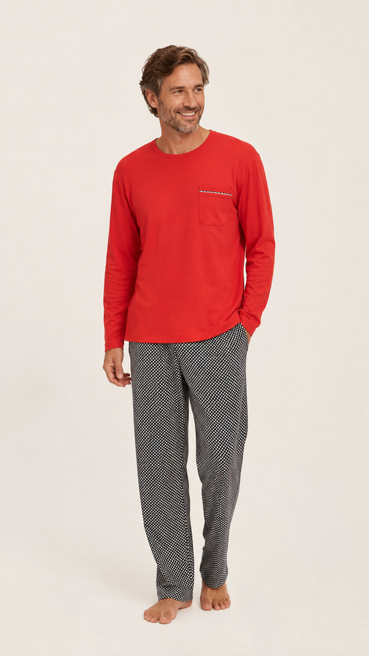 Pijama Piero Pantalón 100% algodón Premium - Venus Noire Collection