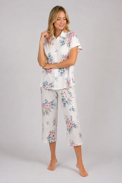 Pijama Diana Culotte 100% algodón Premium - Provence Collection
