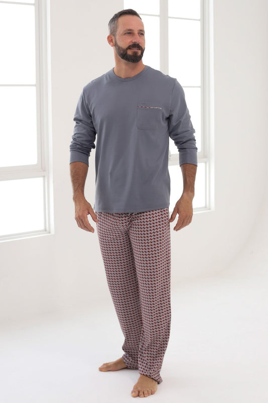 Pijama Piero Pantalón 100% algodón Premium - Mosaico Red