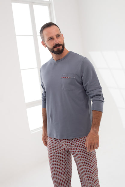 Pijama Piero Pantalón 100% algodón Premium - Mosaico Red