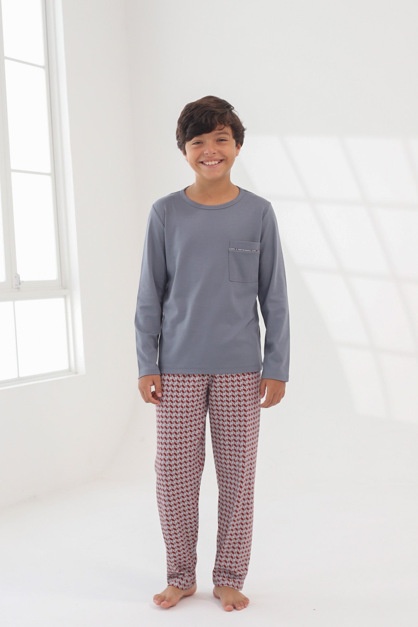 Pijama Pierito Pantalón 100% algodón premium - Mosaico Red Collection
