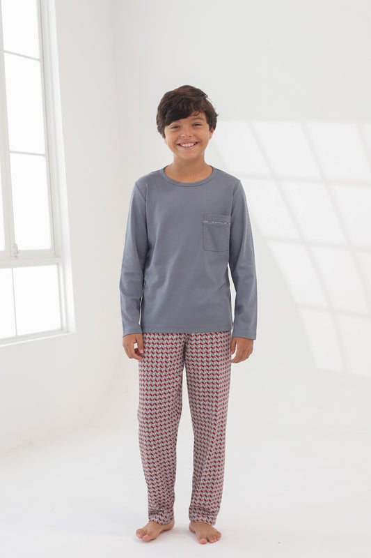 Pijama Pierito Pantalón 100% algodón premium - Mosaico Red Collection