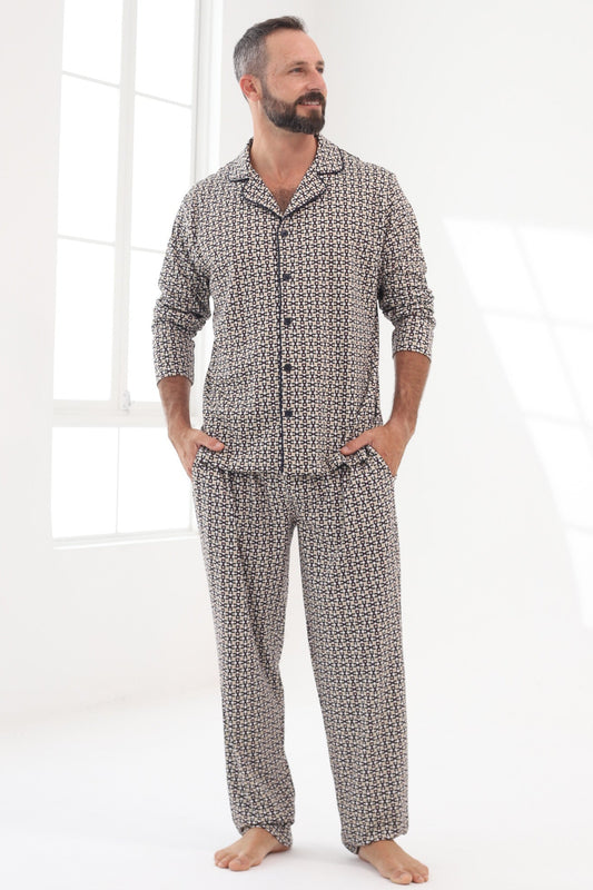 Pijama Doménico Pantalón 100% algodón Premium - Guccio Collection