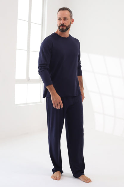 Pantalón Piero 100% algodón Premium -  Sólido Azul