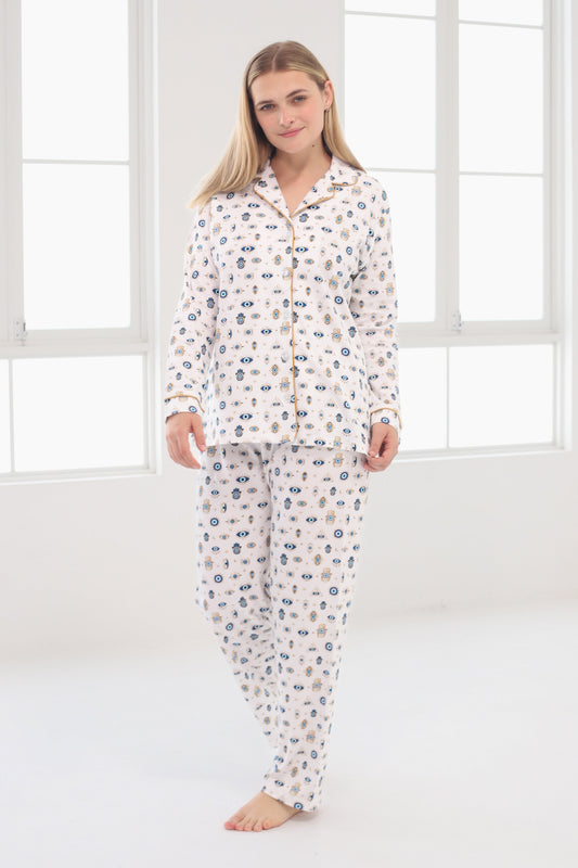 Pijama Monalisa 100% algodón Premium - Nazar Gold Collection