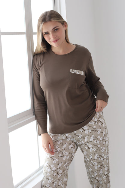 Pijama Mariana Pantalón 100% algodón Premium - Sakura Collection