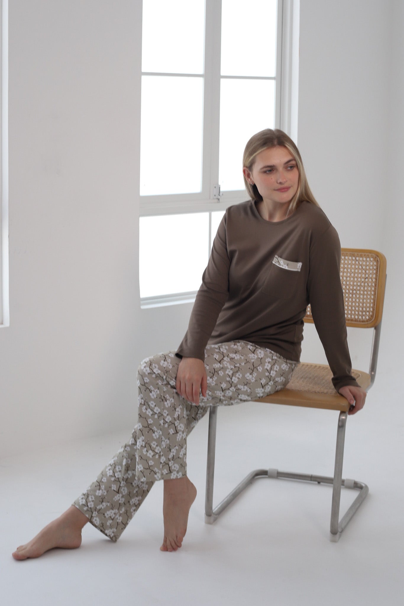 Pijama Mariana Pantalón 100% algodón Premium - Sakura Collection