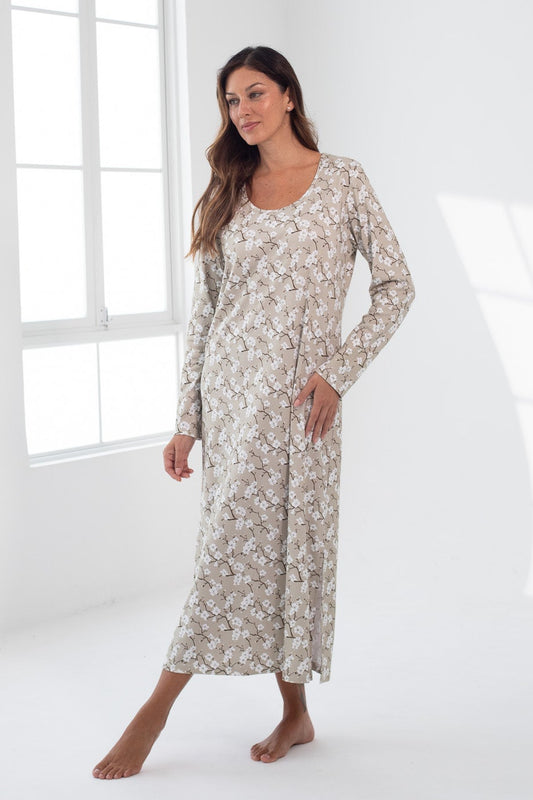Camisón Karen Largo 100% algodón Premium - Sakura Collection