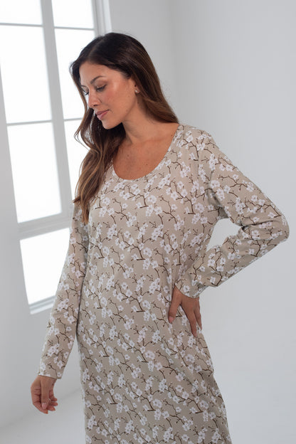 Camisón Karen Largo 100% algodón Premium - Sakura Collection