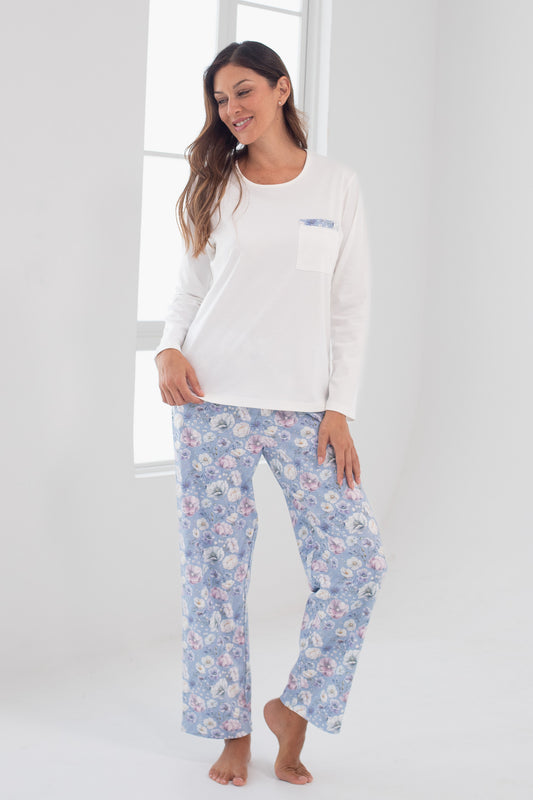 Pijama Mariana Pantalón 100% algodón Premium - Ternura Collection