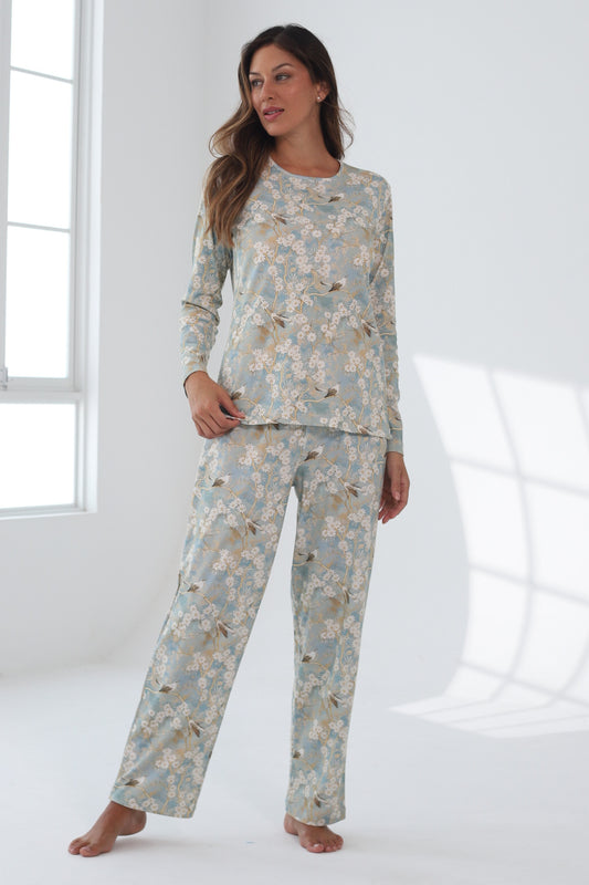 Pijama Mariana Pantalón 100% algodón Premium - Serenity Collection