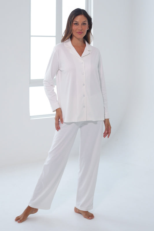Pijama Monalisa Pantalón 100% algodón Premium - Perla
