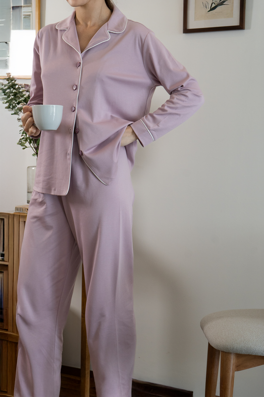 Pijama Monalisa Pantalón 100% algodón Premium - Wood Rose Collection