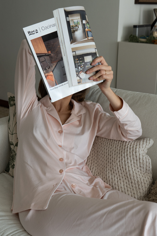 Pijama Monalisa Pantalón 100% algodón Premium - Melón