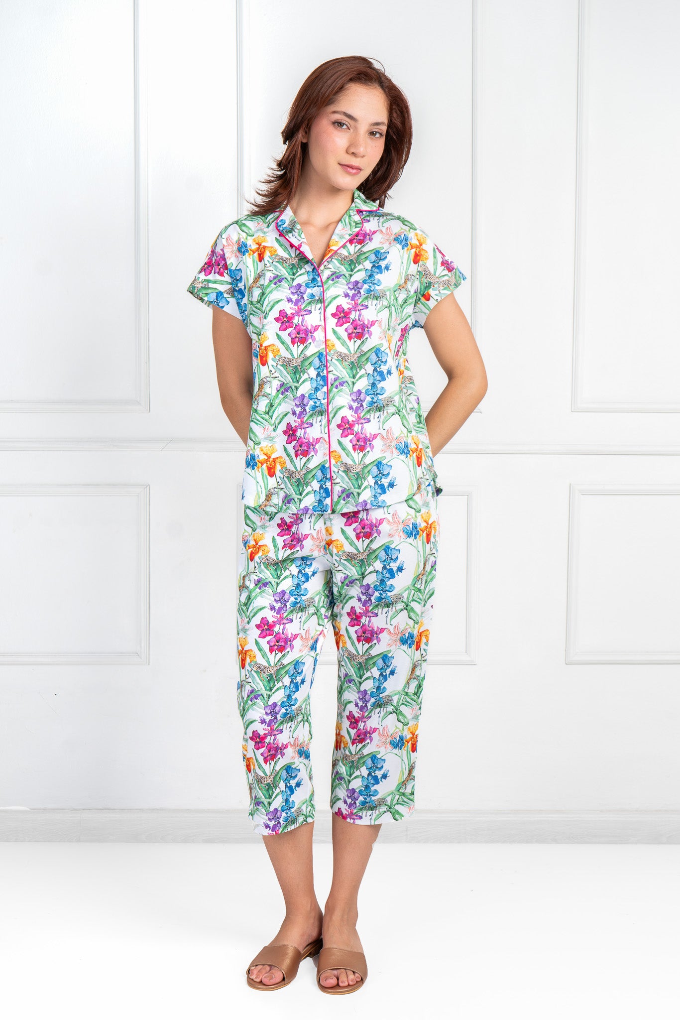 Pijama Claire Culotte 100% algodón Premium - Multicolored Panther Collection
