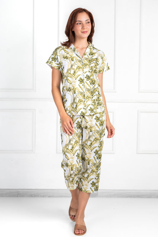 Pijama Claire Culotte 100% algodón Premium - Green Panther Collection