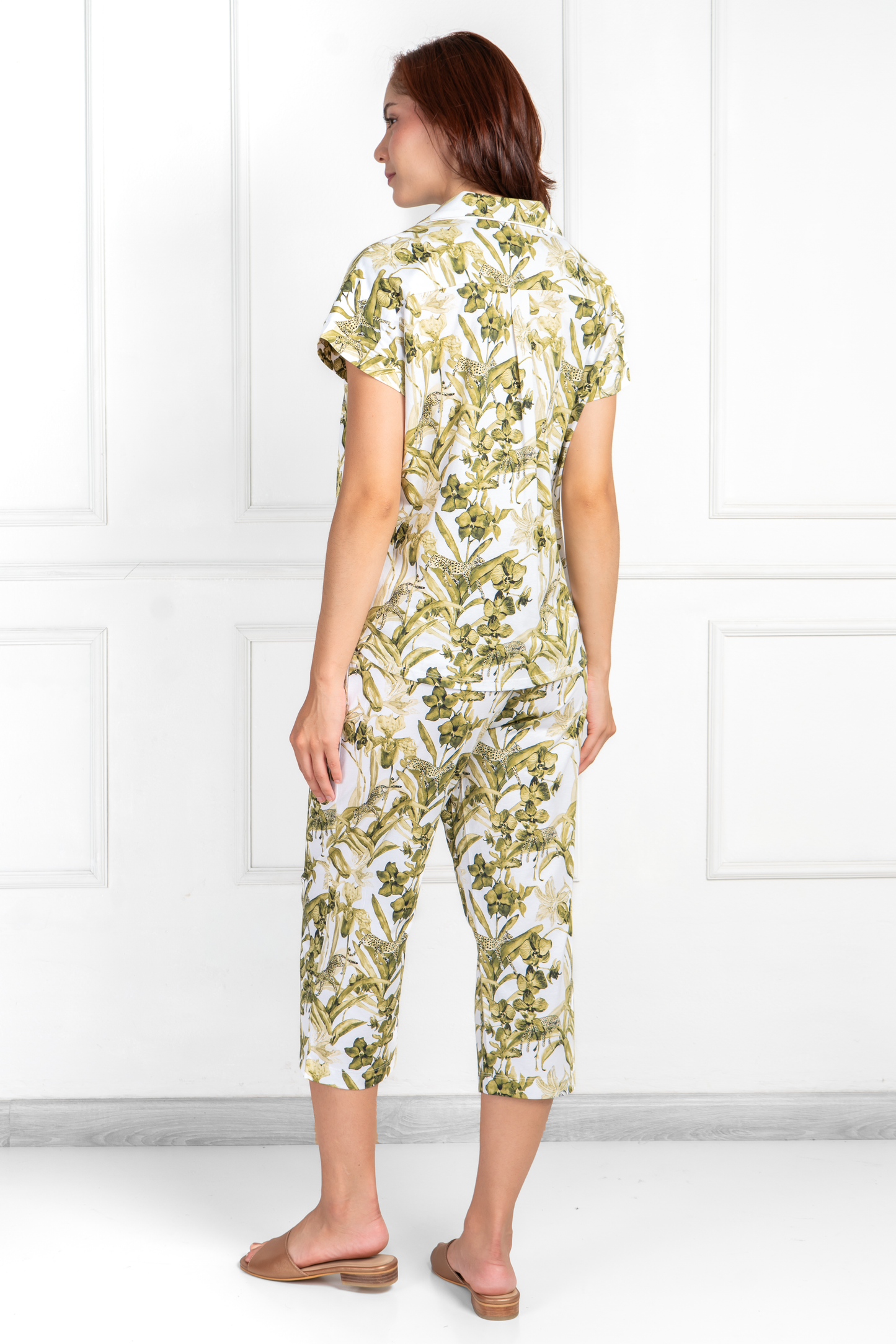 Pijama Claire Culotte 100% algodón Premium - Green Panther Collection