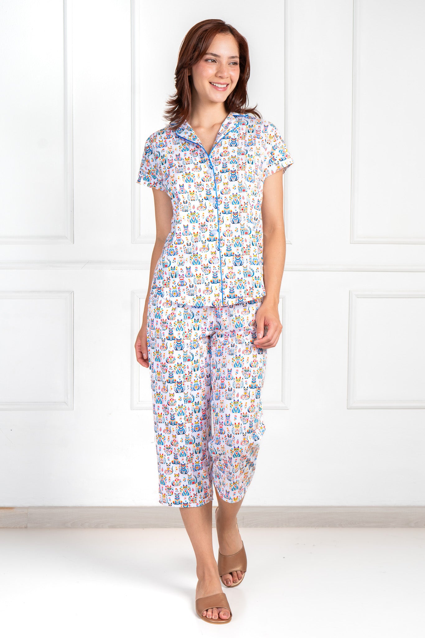 Pijama Claire Culotte 100% algodón Premium - Mia Collection