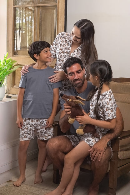 Pijama Karen corto 100% algodón Premium - Happy Dogs Collection