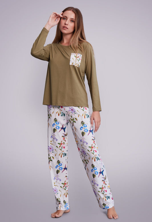 Pijama Mariana Pantalón 100% algodón Premium - Happines Collection