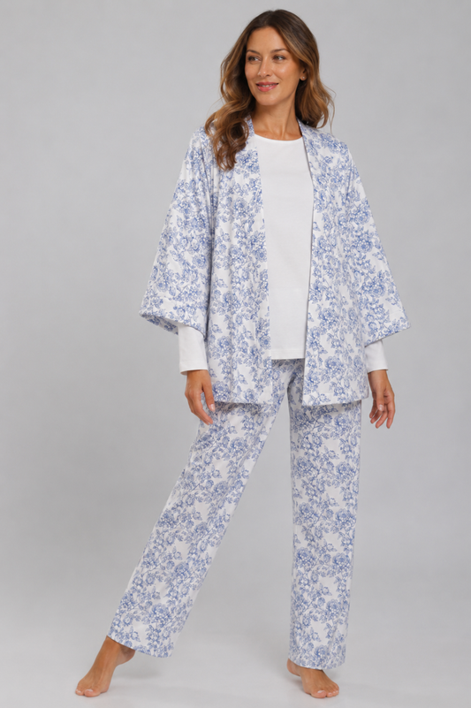 Kimono Fleece - Marie Antoine Blue Collection