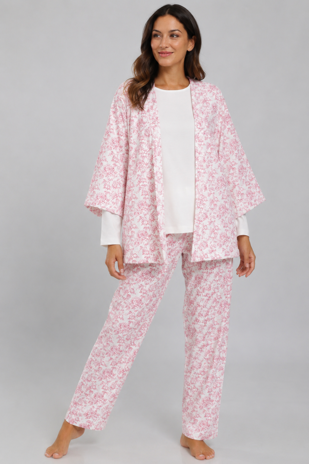 Kimono Fleece - Marie Antoine Pink Collection