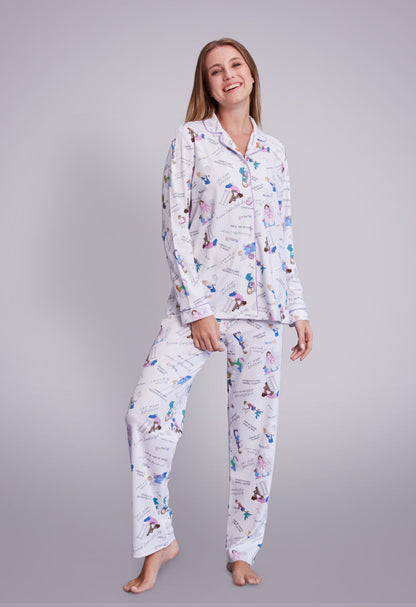 Pijama Monalisa Pantalón 100% algodón Premium - Mamá Collection