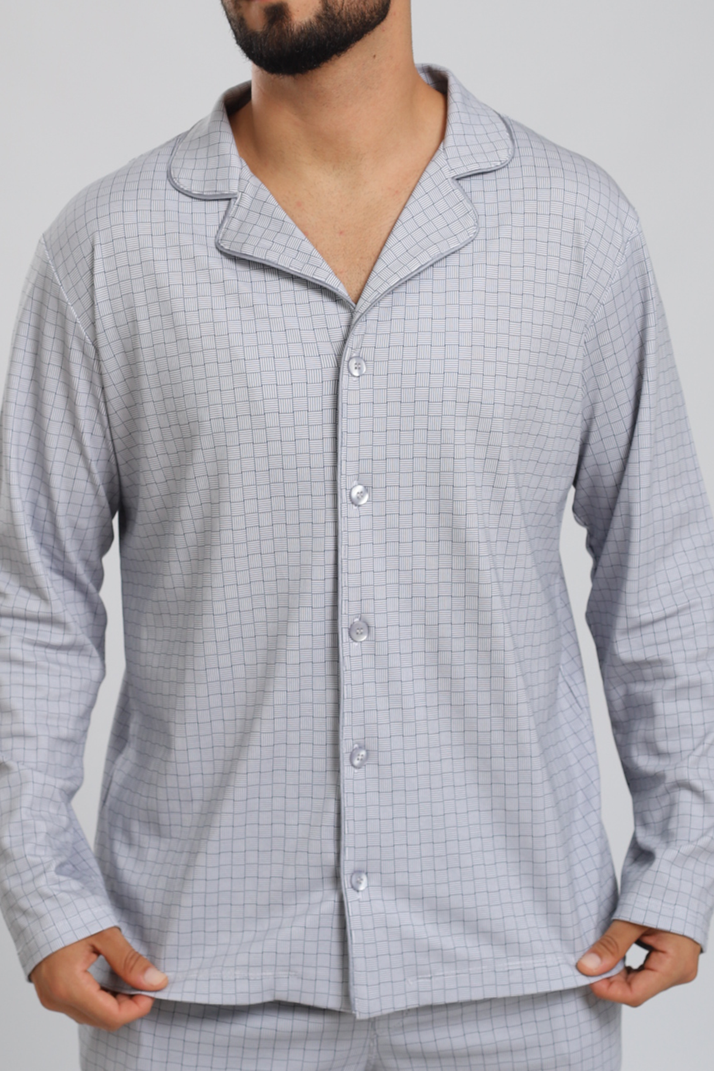 Pijama Doménico Pantalón 100% algodón Premium - Gray Line Collection