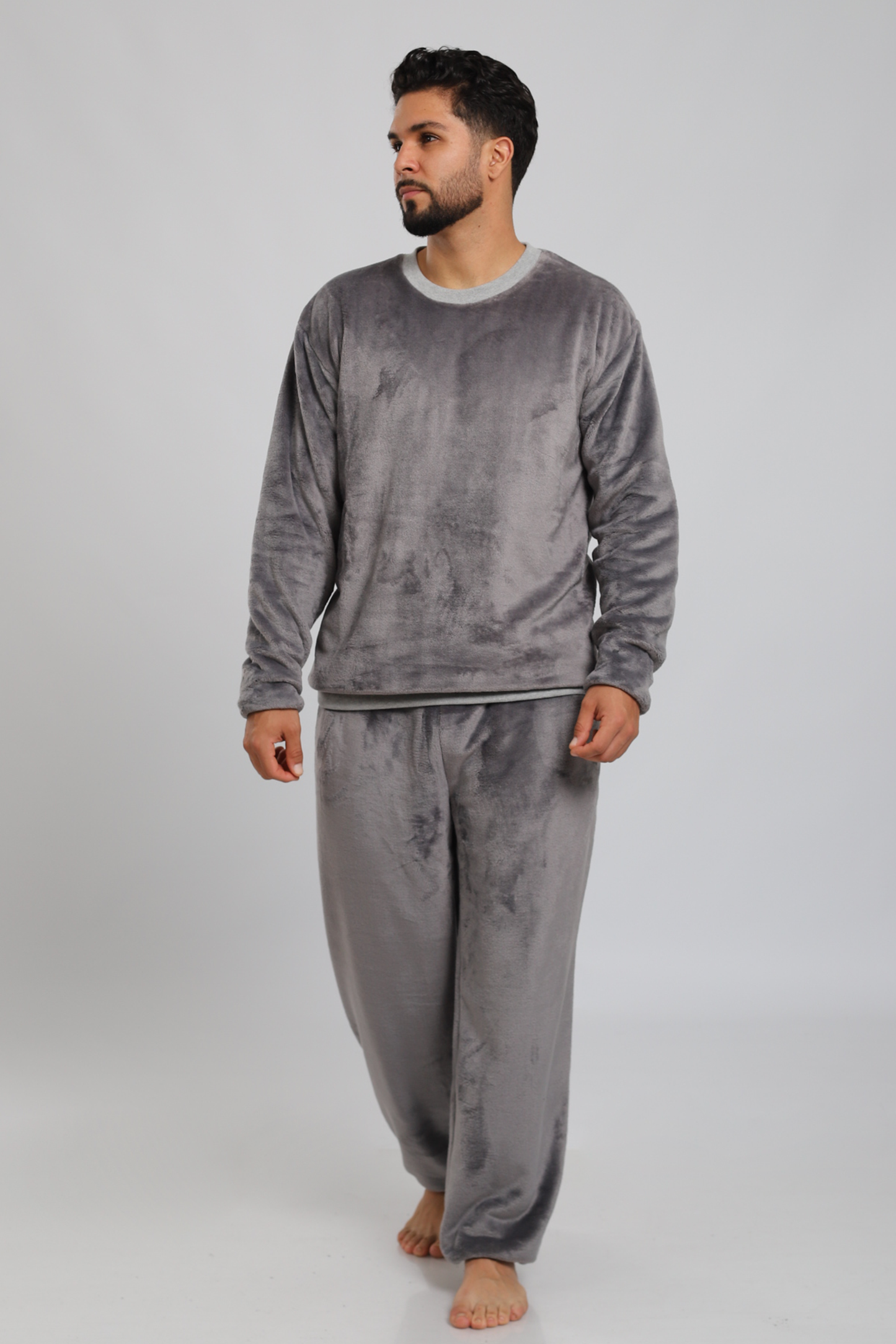 Set Buzo Erick Fleece - Sólido Gris