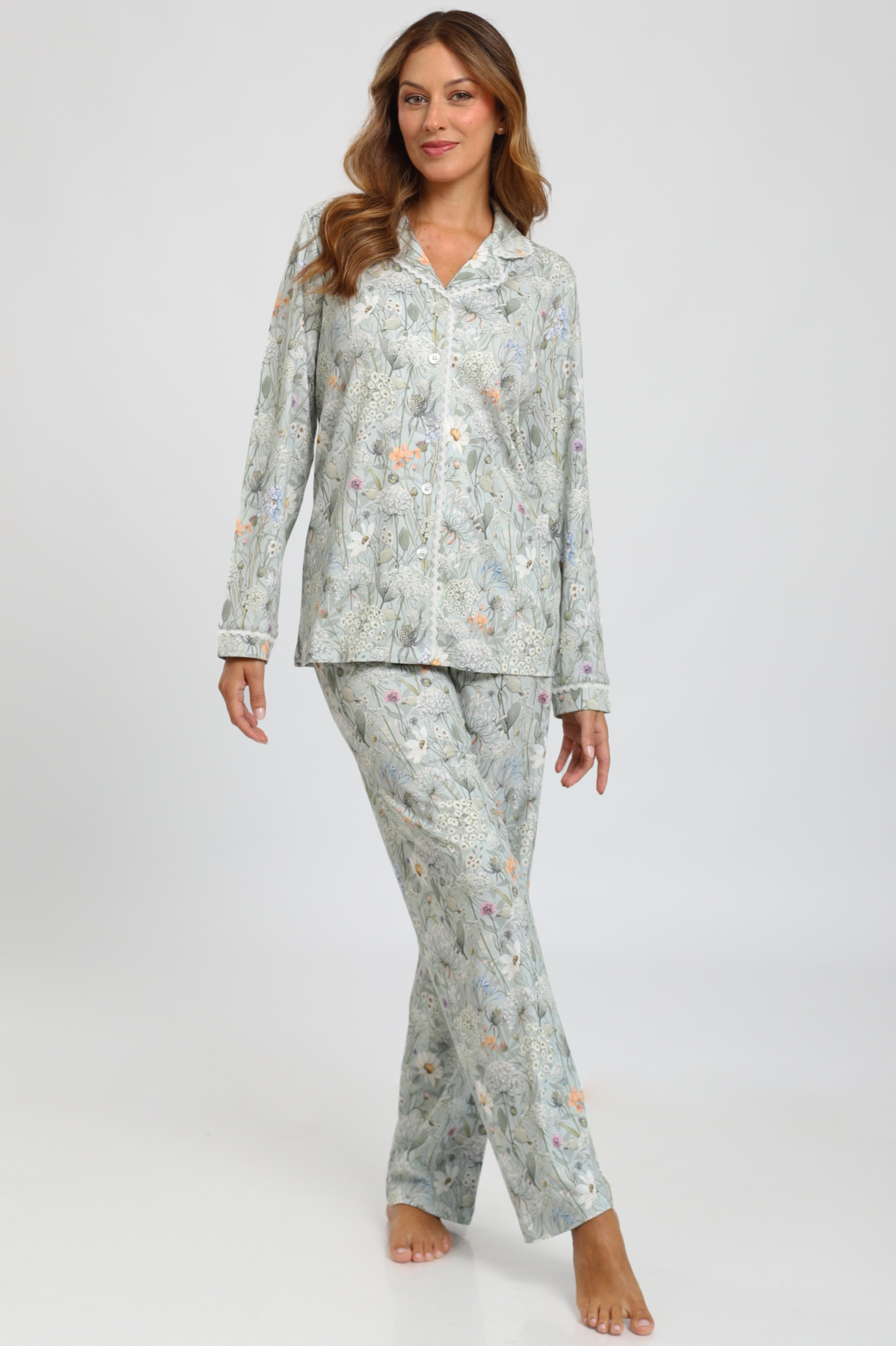 Pijama Monalisa Pantalón 100% algodón Premium - Etéreo Collection