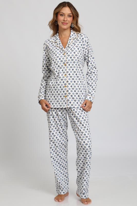 Pijama Monalisa Pantalón 100% algodón Premium - Nazar Collection