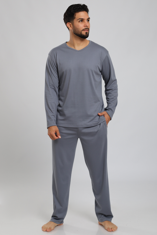 Pijama Vicente Pantalón 100% algodón Premium - Sólido Gris